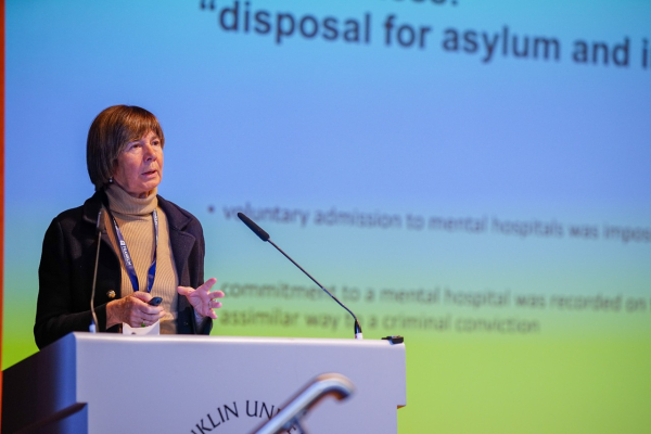 Dr. Cristina Colombo during her presentation