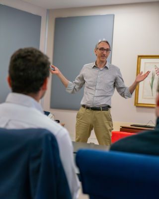 Paolo Bortolin during the guest lecture